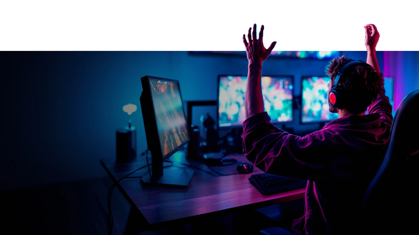 Banner showing e-sports tournaments and competitions with rewards